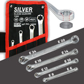 4-delni set nasadnih ključev Torx E6 - E24