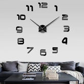 XXL 3D stenska ura zlata, črna