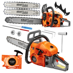Kraft&Dele motorna pila 5,9 ks 2 lanca 40 cm+45cm