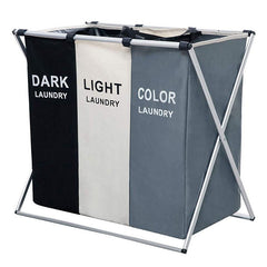 Košara za perilo s tremi prekati