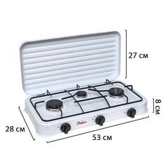 Plinska plošča za kuhanje s 3 gorilniki