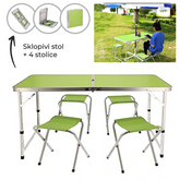 Zložljiva miza | 60x70x120 cm + 4 zložljivi stoli