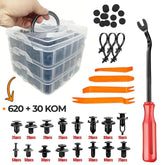 Komplet sponk za karoserijo | 650 kosov