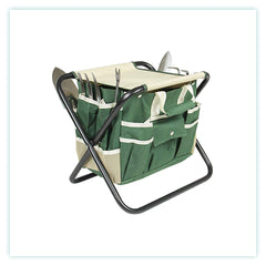 Zložljiv stol s torbo in kompletom vrtnega orodja