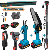 Trimax set aku pila + aku škare 24v x 2 + Teleskop TR-037