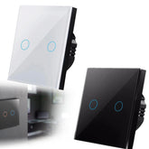 Dvojna stikala na dotik bela, črna