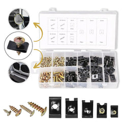 Univerzalni set U-tipa vijakov in sponk - 170 kosov