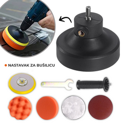 Večnamenska glava (nastavek za vrtalnik) za poliranje avtomobila