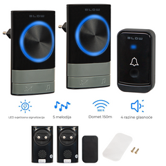 Bežični zvono AP-12 – 2 strujni prijemnika