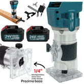 Aku glodalica drva 24 V s dvije Li-Ion baterije