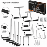 Set garažnih kuka 16 kom