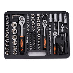 KRAFT pro+ set nasadnih ključev 172 kosov (1/4" - 3/8" - 1/2")