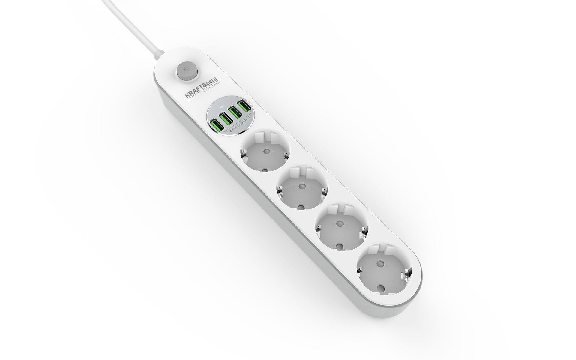 Produžni kabel s 4 utičnice i 4 USB ulaza