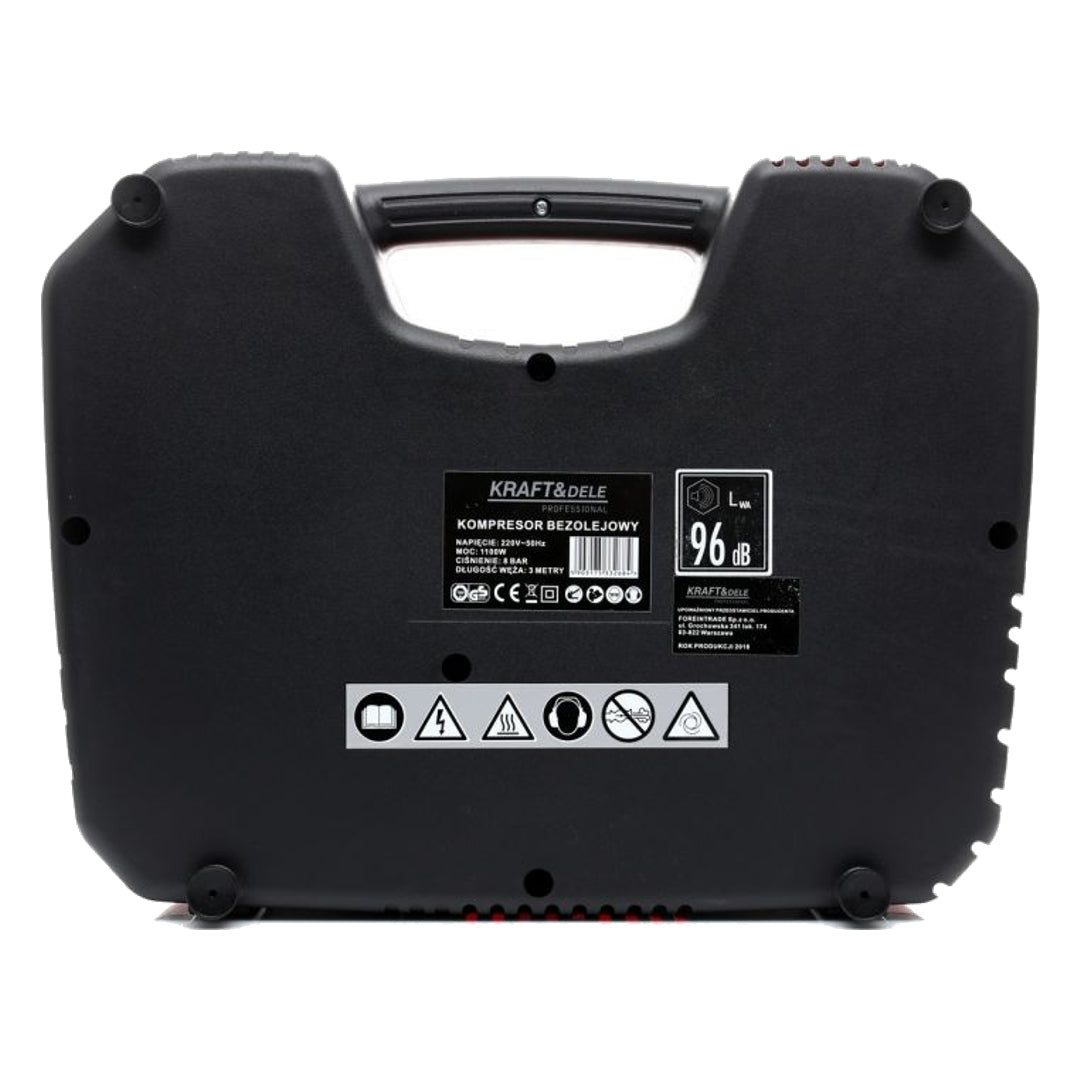 Mobilni brezoljni kompresor 1100 W -8BAR+ 9 dodatkov