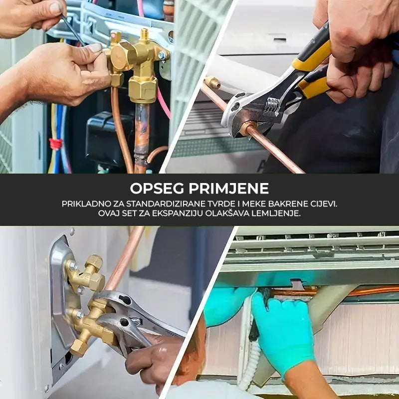 5-delni set orodij za razširitev bakrenih cevi