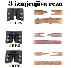 Profesionalne škarje za cepljenje + 3 podaljški
