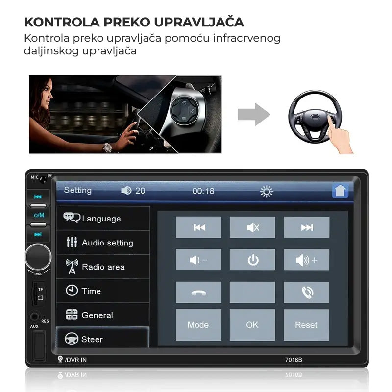 AVTO RADIO LCD WDS-35 s parkirno kamero