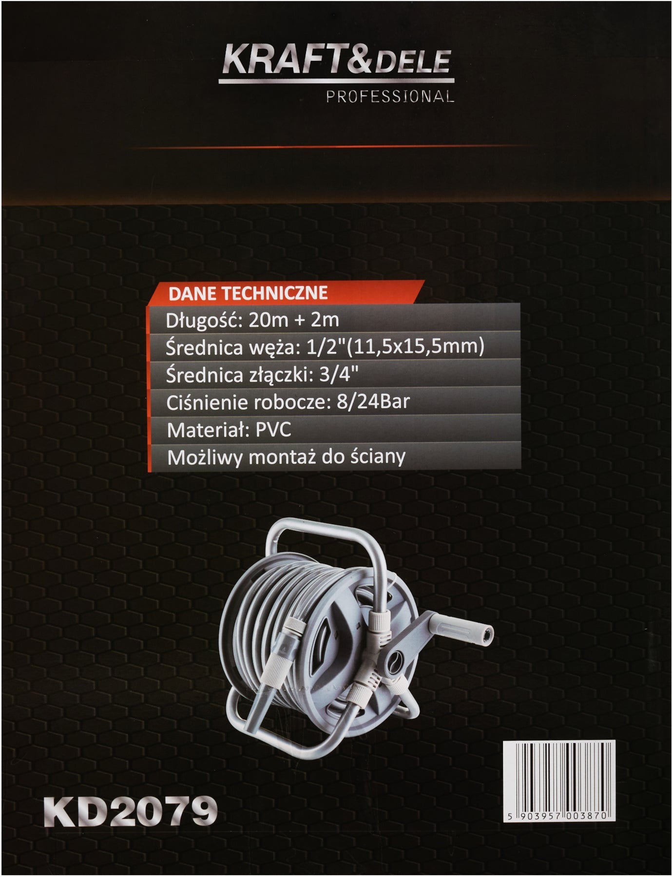 Stalak s crijevom 20 m + 2 m KD2079