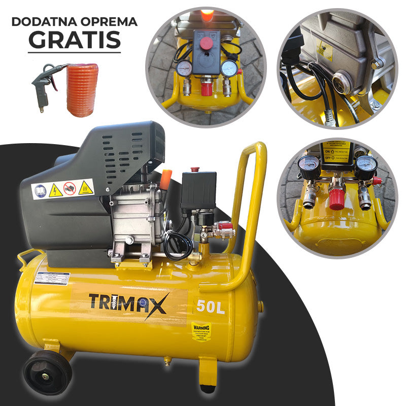 Trimax kompresor 50L | 8 barov - 250L/min