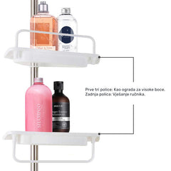 Teleskopska kotna polica za kopalnico