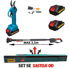 Trimax aku škare za rezidbu,obrezivanje 24v +Teleskop TR-035