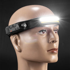 Polnilna naglavna svetilka - 2 LED | Nov model