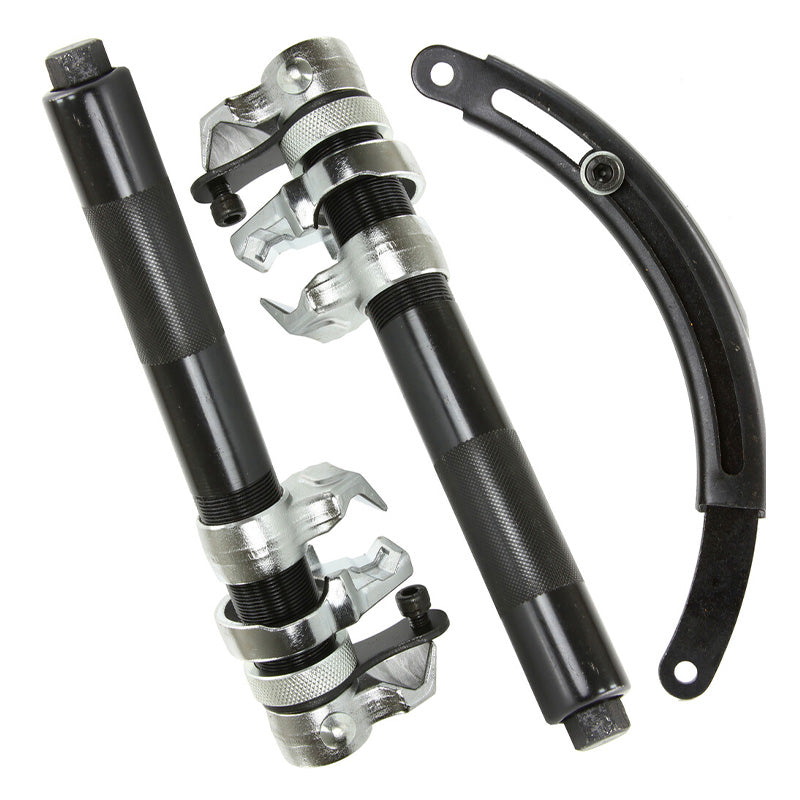 Velik nabor orodij za montažo in demontažo vzmeti in amortizerjev