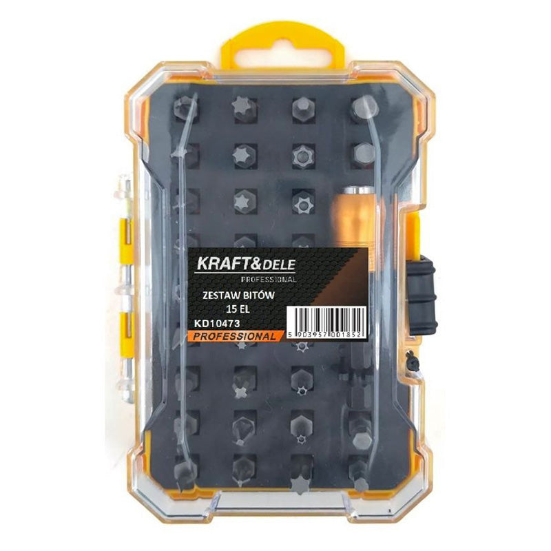 Set 15 križnih nastavkov za izvijače | Kraft&Dele