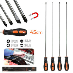 Komplet 4 ekstra dolgih izvijačev 45 CM
