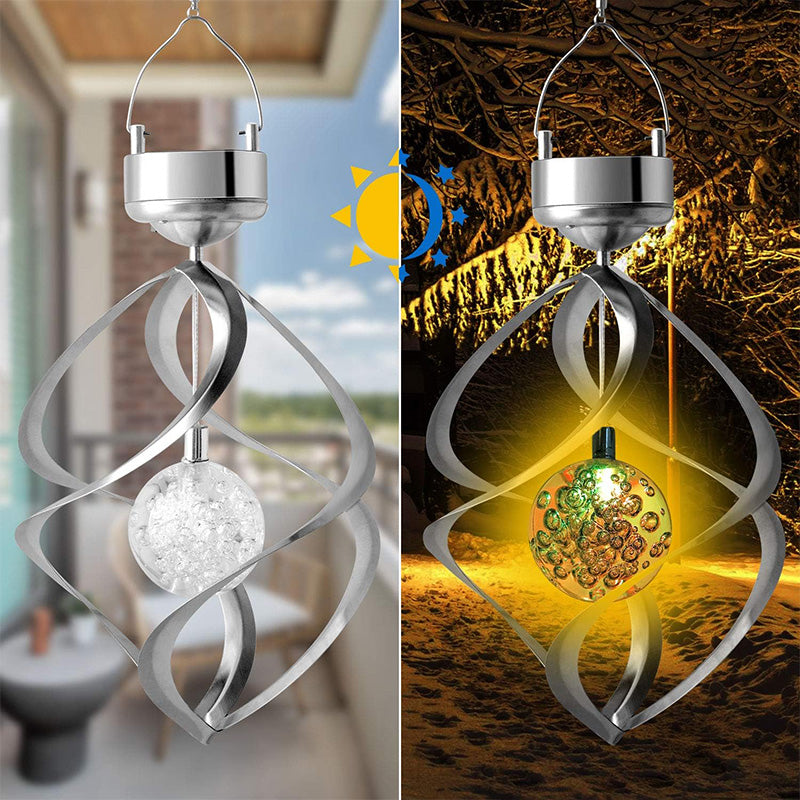 Solarna spiralna zunanja RGB svetilka