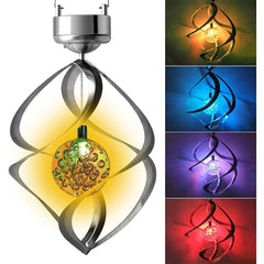 Solarna spiralna zunanja RGB svetilka