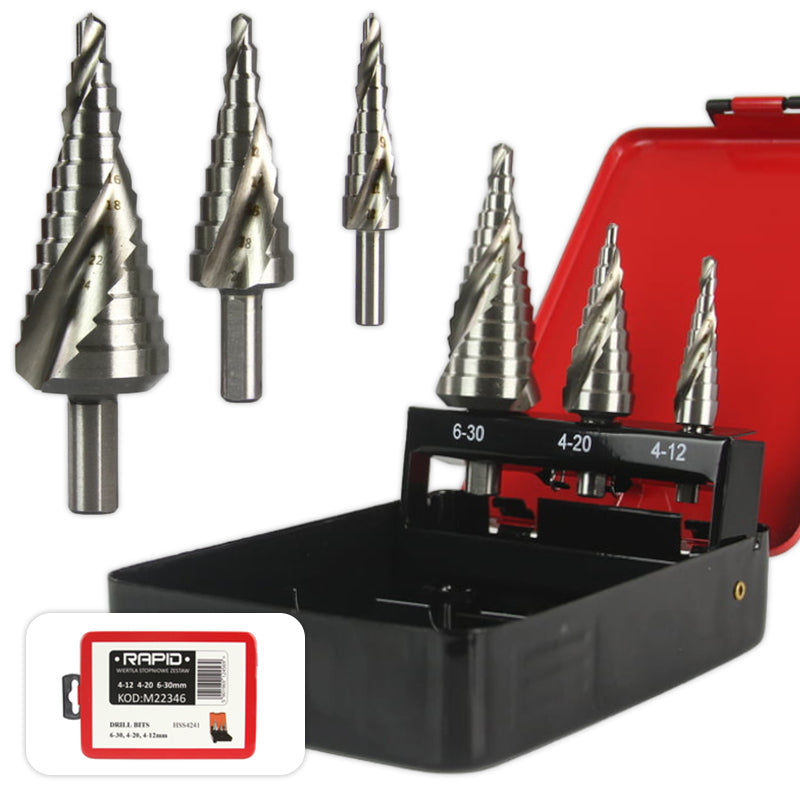 Stopenjski svedri 4-12 mm, 4-20 mm, 6-30 mm - Rapid
