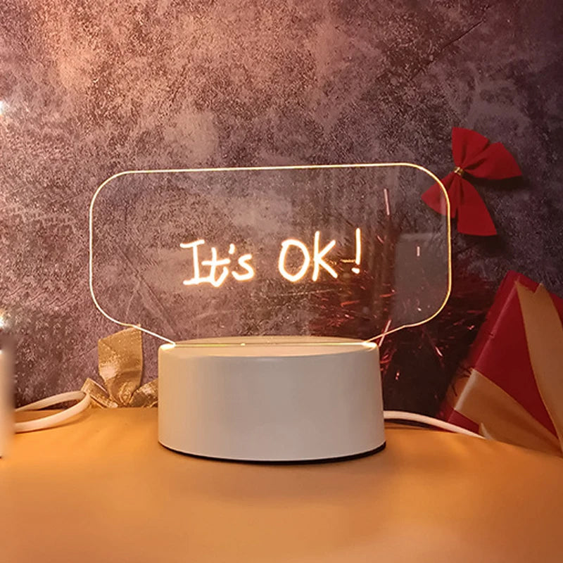 Svetilka z LED zaslonom za pisanje