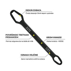 Torx ključ z dvojno glavo 8-22 mm