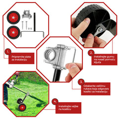 Univerzalna podporna kolesa za trimerje