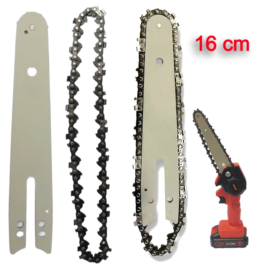 Nadomestno rezilo in veriga za mini akumulatorsko verižno žago 16 cm
