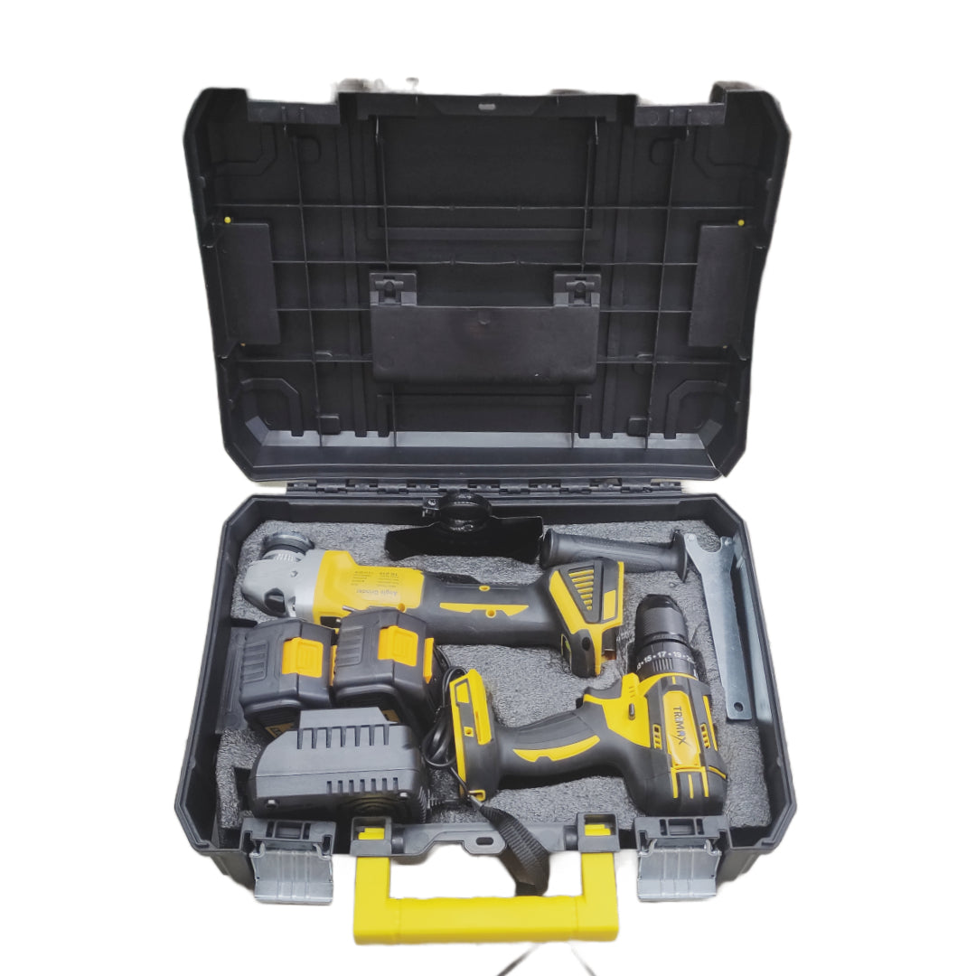 Trimax Combo set Udarni vrtalnik + Akumulatorski brusilnik 24v x2 - 5 AH