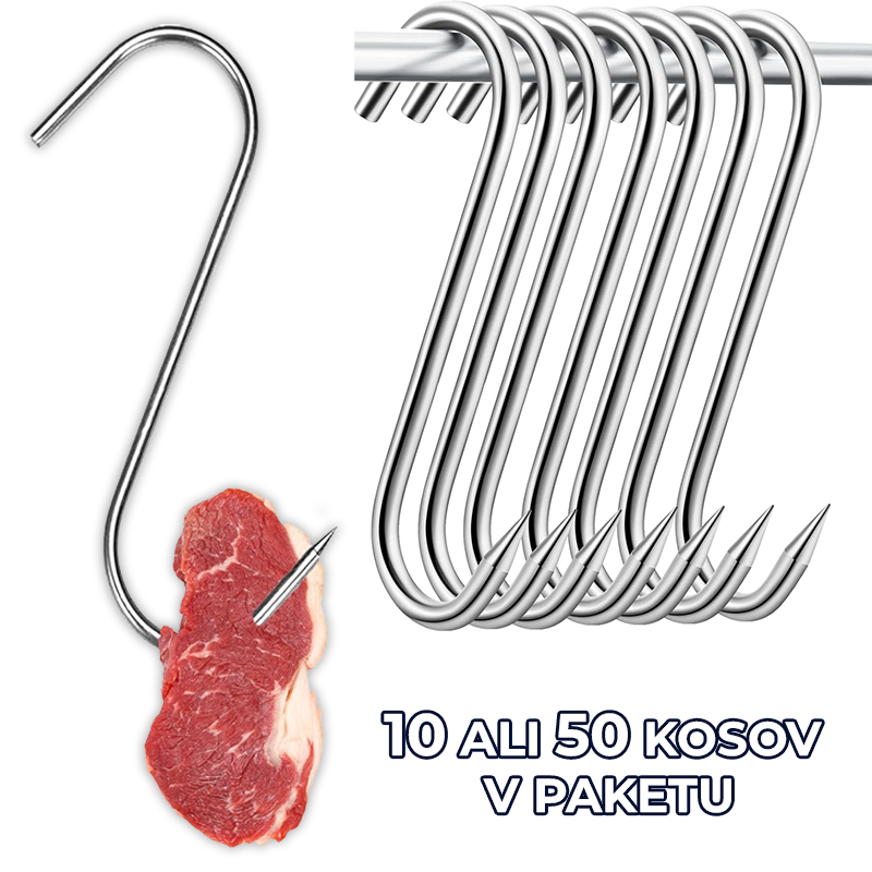 Mesarska kavelj "S" | 50 kosov ali 10 kosov
