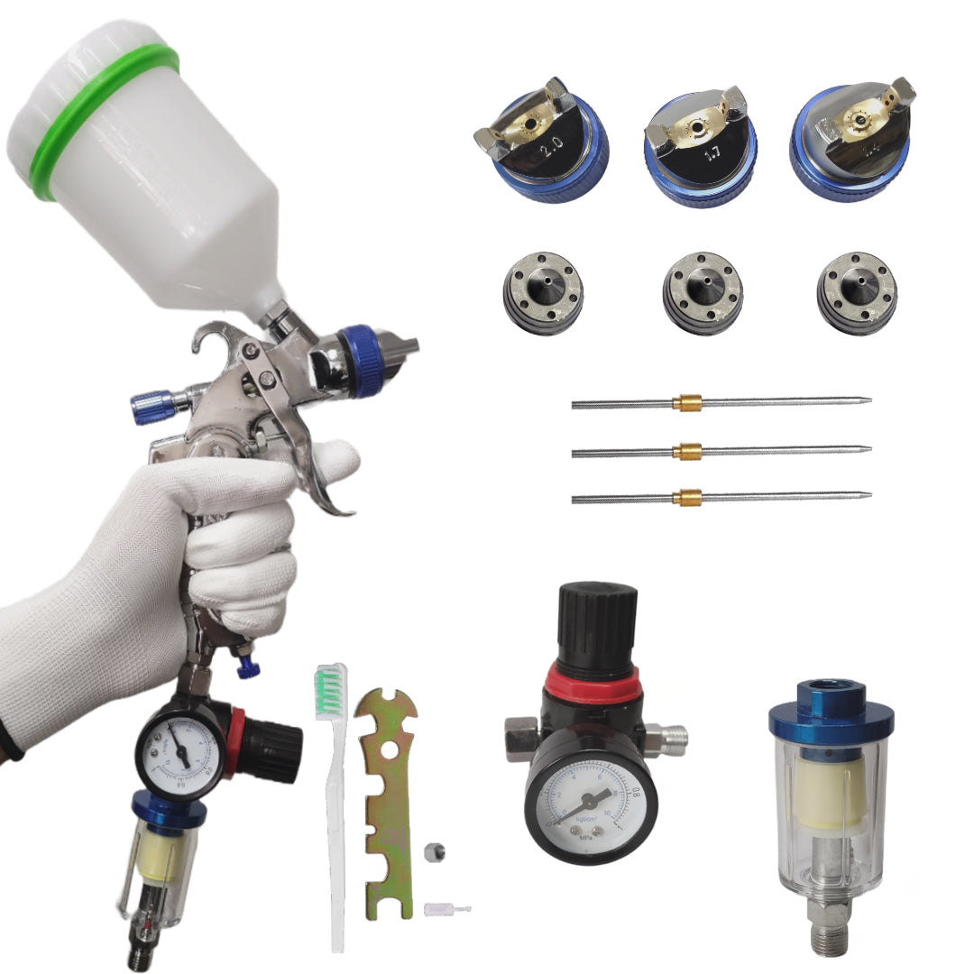 Multi set komplet barv in lakov 3 šobe - manometer - filter
