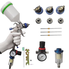 Multi set komplet barv in lakov 3 šobe - manometer - filter
